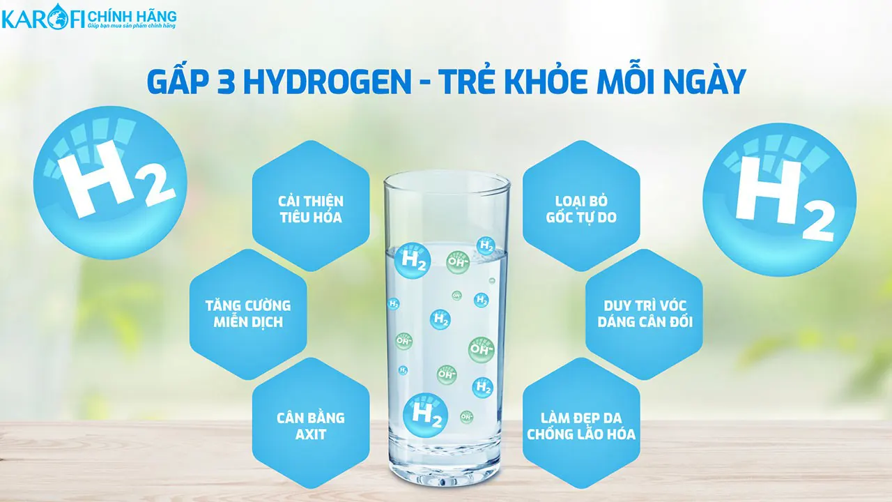 Máy lọc nước nóng lạnh Hydro-ion kiềm Karofi KAE-S86 PRO